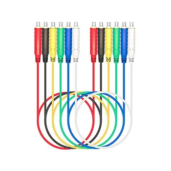 6 бр. магнитни тестови кабели силиконови меки тестови кабели с мостове 30 В AC5A Магнитни тестови кабели с дължина 3,3 фута