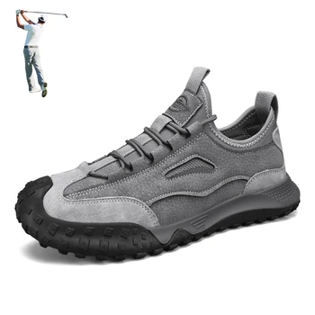 Голям размер 39-46, мъжки спортни обувки за тренировки по голф, нескользящая градинска трева, мъжки спортни обувки, за голфъри, маратонки за бягане