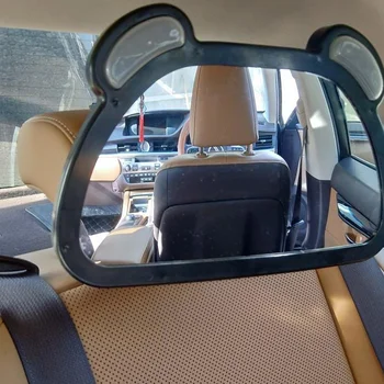 Регулируема детско огледало за обратно виждане Детско столче за кола, за бебета с led подсветка на задната седалка