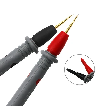 1 бр Тестови кабели със силиконова изолация 910 мм, кабелни аксесоари, електрическо оборудване, Златен конец, игла мултицет