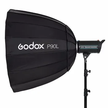 Преносим параболични софтбокс Godox P90L дълбочина 90 см, с монтиране Боуен Студийная светкавица Speedlite Рефлектор Софтбокс за фото студио