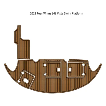 2012 Four Winns 348 Vista, платформа за плуване, степенка, лодка, подложка за пода от пяна EVA тиково дърво