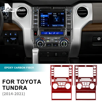 Стикер от настоящето въглеродни влакна за Toyota Tundra 2014 2015 2016 2017 2018 2019 2020 2021 Аксесоари за панел на екрана за навигация на автомобила