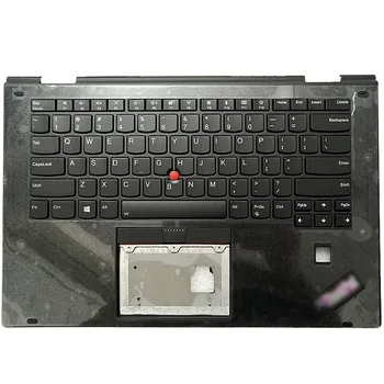 Нов калъф за лаптоп, горната част на корпуса на апарата със стойката за ръце и гръб клавиатура за Lenovo Thinkpad X1 Yoga 2-ро поколение, черен