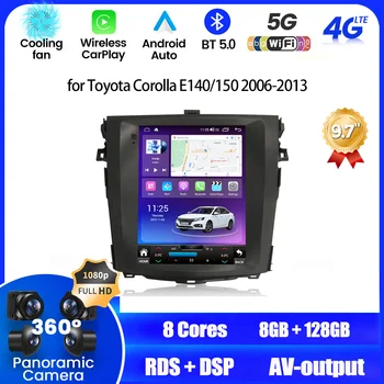 8-Ядрен Android 12 Нов Стил на Автомобилни Стерео Радио за Toyota Corolla E140/150 2006-2013 GPS Навигация DVD Мултимедиен Плеър Видео