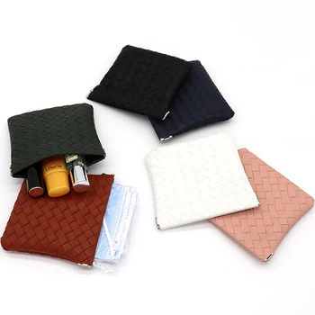 Чанта за съхранение на слушалки с изкуствени кабели, кожена козметика, калъф за губных червила, преносим пътна чанта-органайзер за бижута, мини чанта
