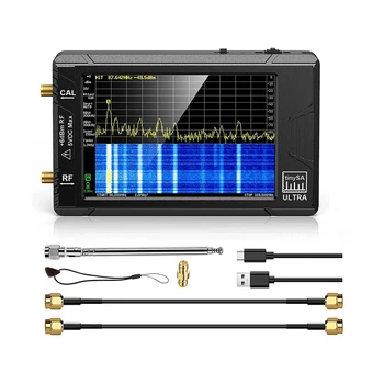 Ултра Ръчен Анализатор на Спектъра Tinysa, 4,0-инчов Радиочестотни Генератор Ниска Честота 2 В диапазона От 1100 khz До 5,3 Ghz, Генератор на Сигнали SMA-Кабели