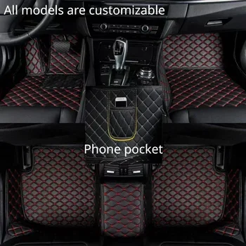 Обичай Автомобилни Постелки за Jaguar XK 2010-2013 Г. Освобождаването От Изкуствена Кожа Джоб За Телефон, Килим Аксесоари За Интериора на Колата