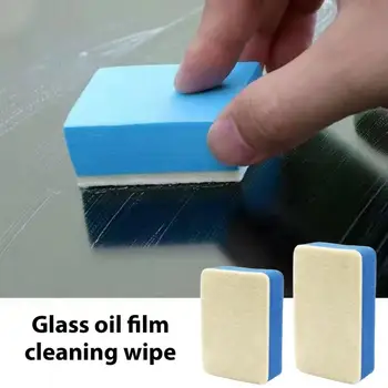 Гъба за почистване на маслената фолио за стъкло на колата Гъба за полиране чистачки Вълнена филцови гъба за изсушаване на маслената филм за почистване на автомобила
