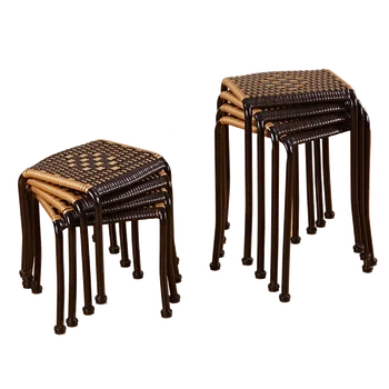 Плетени столове от Ракита столове Пластмасови Ниски табуретки Малки пейки Табуретки за преобличане обувки Домакински Квадратни табуретки Творчески идеи