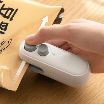 Скоба за запечатване на опаковки от закуски USB акумулаторна магнитен засмукване домашен кухненски преносим малка чанта за съхранение на артефакти мини-мерки и теглилки