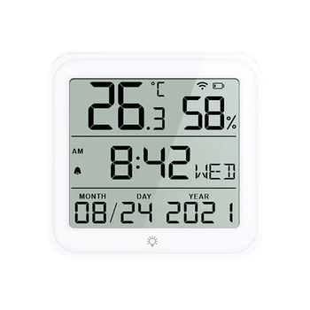 Сензор за температура в умном дом, сензор за влажност, датчик за температура в помещението Smart Life С функция аларма за дома