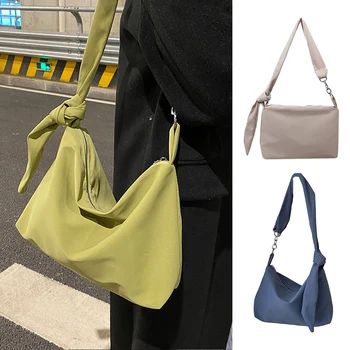 Нова чанта през рамо с голям капацитет, модерна лесна чанта за момичета, чанта-месинджър чанта през рамо, преносима малка Квадратна холщовая чанта