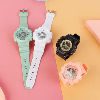 Детски часовници, Розов силикон каишка за часовник, G Водоустойчив, устойчив на удари Електронен Цифров гривна, Детски ръчен часовник за момичета, Подарък