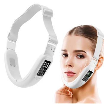 8-Магически Микротоковое устройство за лифтинг на лицето V-face, апарат за отслабване на лицето, с топъл, Подмладяване на Двойна брадичка, V-образен вибриращ масажор