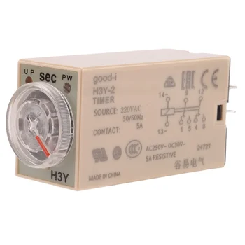 Реле време таймер за забавяне на 10 секунди H3Y-2 AC 220V 8-за контакт Регулировочная дръжка за Управление на Реле време за домакинството електрически системи