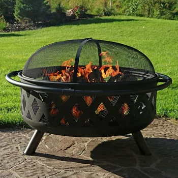 Многофункционална кръгла печка за барбекю в двора, домакински печка за вътрешно отопление, въглероден барбекю за огън на открито, на улицата нагревател