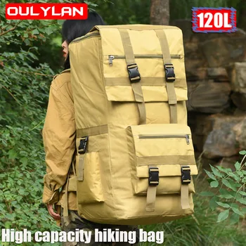 Туристическа раница Super Camping120L, мъжки армейски военни уличен тактическа раница, чанта за багаж, Спортно катерене туристически чанти