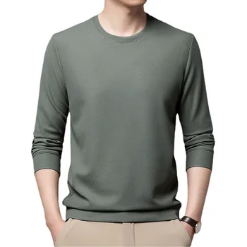 Мъжки тениски 2023, Мъжки Ежедневни ризи С кръгло деколте И дълъг ръкав, Мъжки Нови Пролетни Дизайнерски Тениски, Мъжки дрехи, тениски Обикновена