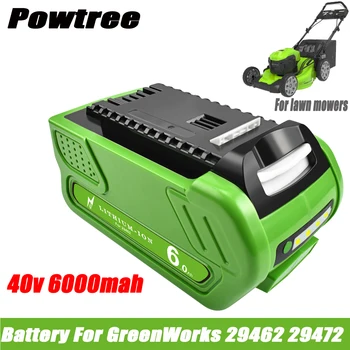 Замяна на батерията 40V 6000mah За Greenworks Gen 2 G-MAX 29462 29472 20262 29282 Акумулаторни електрически инструменти за Косачки