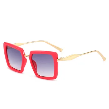 Реколта правоъгълни слънчеви очила за жени, Маркови Дизайнерски Многоцветни слънчеви очила, Модерен дамски слънчеви очила Oculos De Sol UV400
