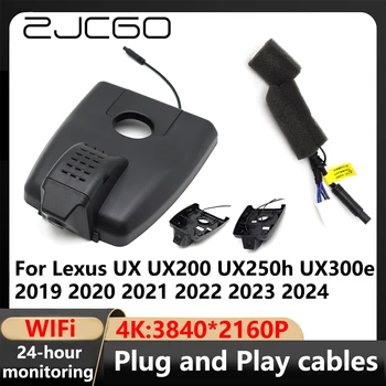 ZJCGO 4K Wifi 3840*2160 Автомобилен ВИДЕОРЕКОРДЕР Dash Cam Камера видео Рекордер За Lexus UX UX200 UX250h UX300e 2019 2020 2021 2022 2023 2024