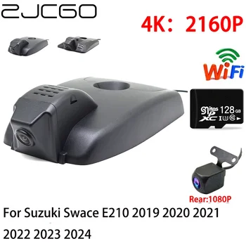 Видеорекордер 4K Dash Cam Wifi Предна Камера за Обратно виждане 2 Обектив 24 Монитор за Suzuki Swace E210 2019 2020 2021 2022 2023 2024
