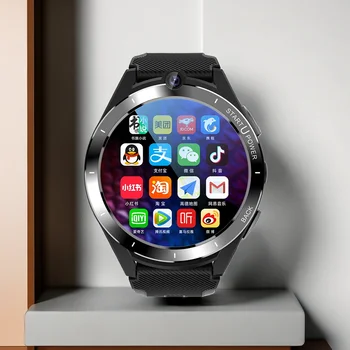 2024 4G Net Смарт часовници Мъжки 6 + GB 128 GB Android 11 Смарт часовници Телефон 900 mah с Двойна Камера, GPS, Wifi, Слот за SIM-карти Изтегляне на Спортни приложения