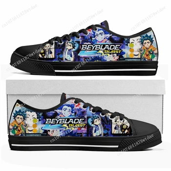 Маратонки Beyblade Разрушаване с ниско берцем Женски Мъжки Юношески Aoi Valt, висококачествени парусиновые обувки, ежедневни обувки с герои от аниме-герои от анимационни филми по поръчка