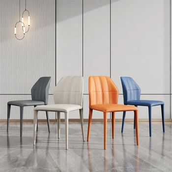 Италиански дизайнерски трапезни столове Минималистичная кухня Библиотека Столове за спални Безплатна доставка Модерни шезлонги, Мебели за зала