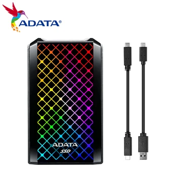 Преносим SSD-диск ADATA с RGB Подсветка, USB 3.2 Gen2x2 Type-C Твърди диск, 512 GB И 1 TB И 2 TB Външен Твърд диск PSSD-Диск за PS5