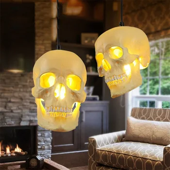 Окачен лампа TEMAR Nordic с творчески абажуром под формата на черепа, декоративно led висящи осветителни тела с модерен дизайн за домашно осветление