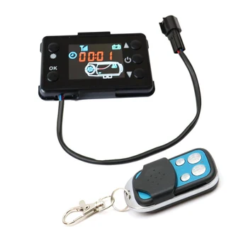 Чисто Нов Бутон Нагревател с дистанционно управление, монитор LCD, Части за паркинг нагревател 12/24, Автомобилни Аксесоари, от черна пластмаса черен цвят