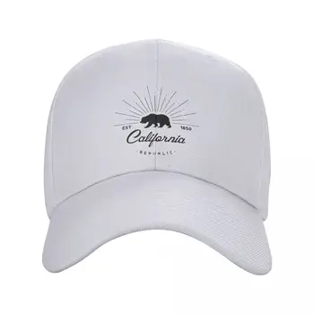 Бейзболна шапка с участието на хартата на Република Калифорния, изработени по поръчка, дамски Мъжки Регулируема шапка на татко е в стил хип-хоп, Летни шапки възстановяване на предишното положение, ловни шапки