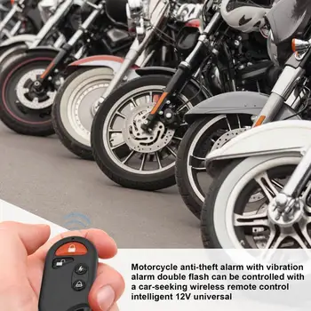 Система против кражба аларма за мотоциклет Двупосочен Ключодържател дистанционно управление Поставяне на охрана на по-големи разстояния Тегления с опазване на монитори на налягането в гумите