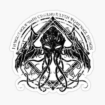 Cthulhu Lovecraft Distressed Chant D 5PCS Автомобилни Стикери за Кола Kid Home Decor Карикатура на Стенно Изкуство Аниме Бутилки За Вода Мотоциклет