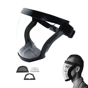 Нова полнолицевая защитна маска HD прозрачен пылезащитная маска срещу пръски PC спортна маска за каране на открито противотуманная маска