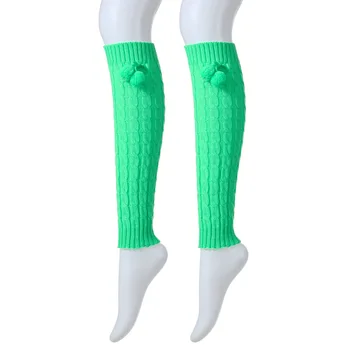 Дамски обикновена гамаши есен-зима, топли чорапи за момичета с дължина до коляното, възли топли чорапи и без чорапи