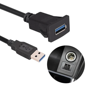 Универсален Квадратен Удължител с един порт USB3.0 за скрит монтаж на панел Позволява разширяване на Вашите електронни устройства и да получите достъп до него M76A