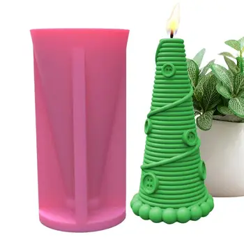 Новата 3D Коледна Елха Свещ, Силиконова Форма, Направи си САМ, Производство на Коледните Свещи, ръчно изработени Сапуни, Гипсова Смола, Инструменти за печене, Празнични Подаръци
