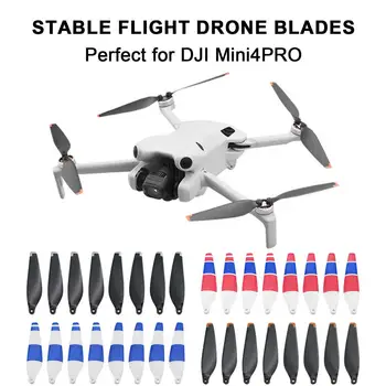 8 бр. витлото, ниско ниво на шум, стабилен полет, Двустранни цветни ленти, леки сменяеми остриета дрона за DJI Mini Pro 4