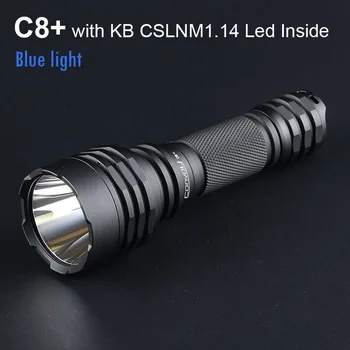 Convoy C8 Plus с KB CSLNM1.14 Синя Светлина 18650 Фенерче Lanterna LED Риболовна Светкавица Работна Latarka Преносим Фенер-Фенерче