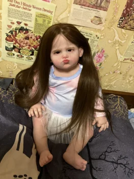 FBBD Поръчах Ограничена доставка на 28-инчов кукли Reborn Baby Грейс От ShanShan, Която е най-добрият художник, Вече Готовата Кукла Реална Снимка
