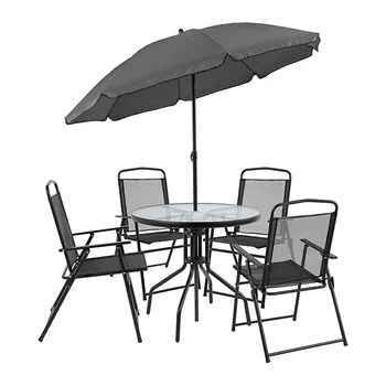 YASN HYTZ013 Mobili Da Giardino Алуминиев Модерен Градински Уличен маса, Стол, Комплект мебели за тераса с чадър