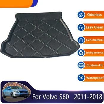 Подложка За Багажника на Автомобила Volvo S60 2011 2012 2013 2014 2015 2016 2017 2018 Накладки За Съхранение на Подложка От Материал EVA Аксесоари За Стелки Багажник