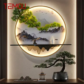 Темата е Модерна стенни модел С подсветка Вътре, креативна китайски пейзаж стенопис, стенни лампи, Led лампа за дома, хол, спалня, кабинет