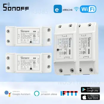 Sonoff Basic RFR2 Smart Switch Безжично дистанционно управление Wifi Умен дом eWeLink Ключове за управление на заявление за Алекса Google Home