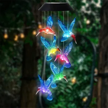 Водоустойчив градински лампи с пеперуда на Колибри за украса на градината, двора, led слънчева светлина, градинска лампа с предното перезвоном на слънчева енергия