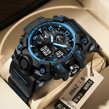 Най-продаваните спортни Черни, Сини, Златни led цифров часовник с будилник Голям циферблат с гумена военна електроника Reloj digital 2023