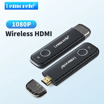 Lemorele 50М Безжичен HDMI Предавател, Приемник 1080P Дисплей Dongle Продължавам AV Адаптер за Лаптоп, ТЕЛЕВИЗОР Проектор Монитор